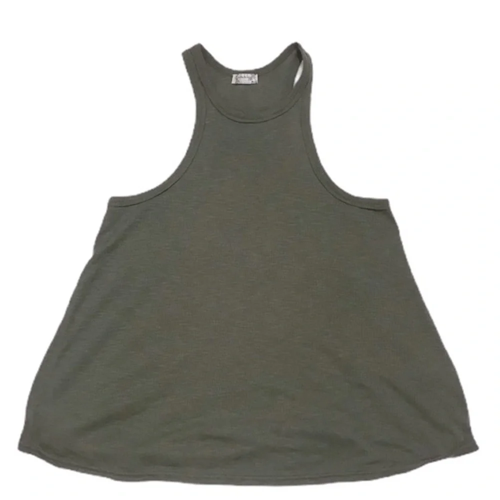 Intimately Free People Tank Top Knit Sage Green Camisole Goblincore Racerback XS
